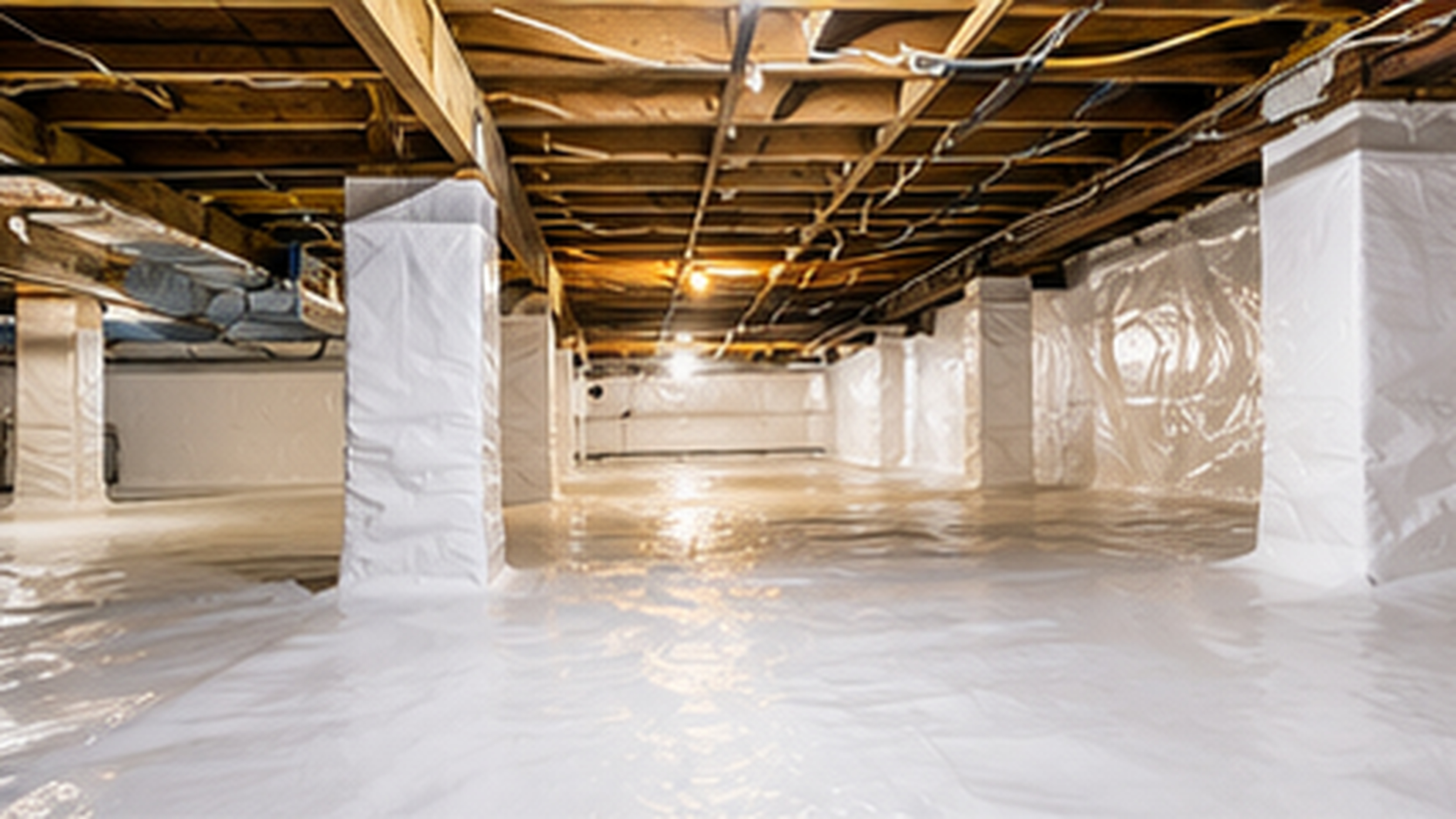 Clean encapsulated crawl space in Raleigh NC