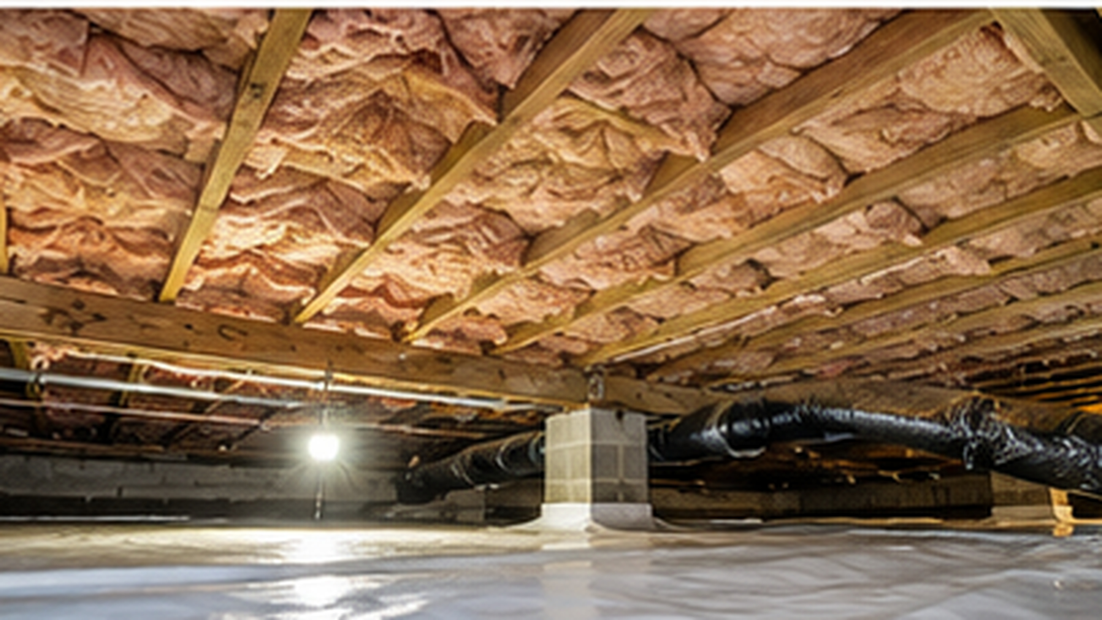 Crawl space insulation installation